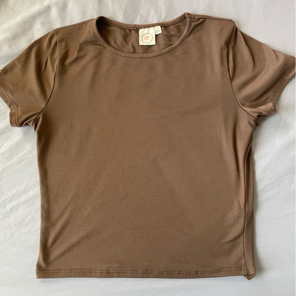 Small TJMAX brown shirt